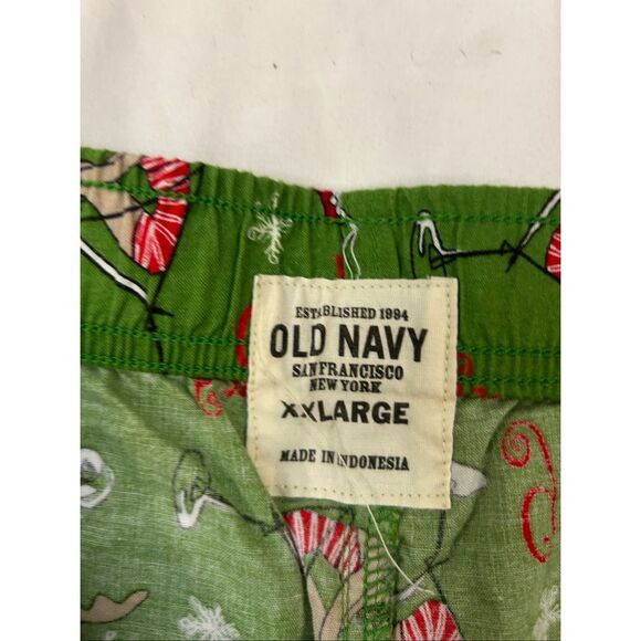 Old Navy Holiday XXL Sleep Pants Green Girl Martini Glass rn#54023 - Picture 7 of 8